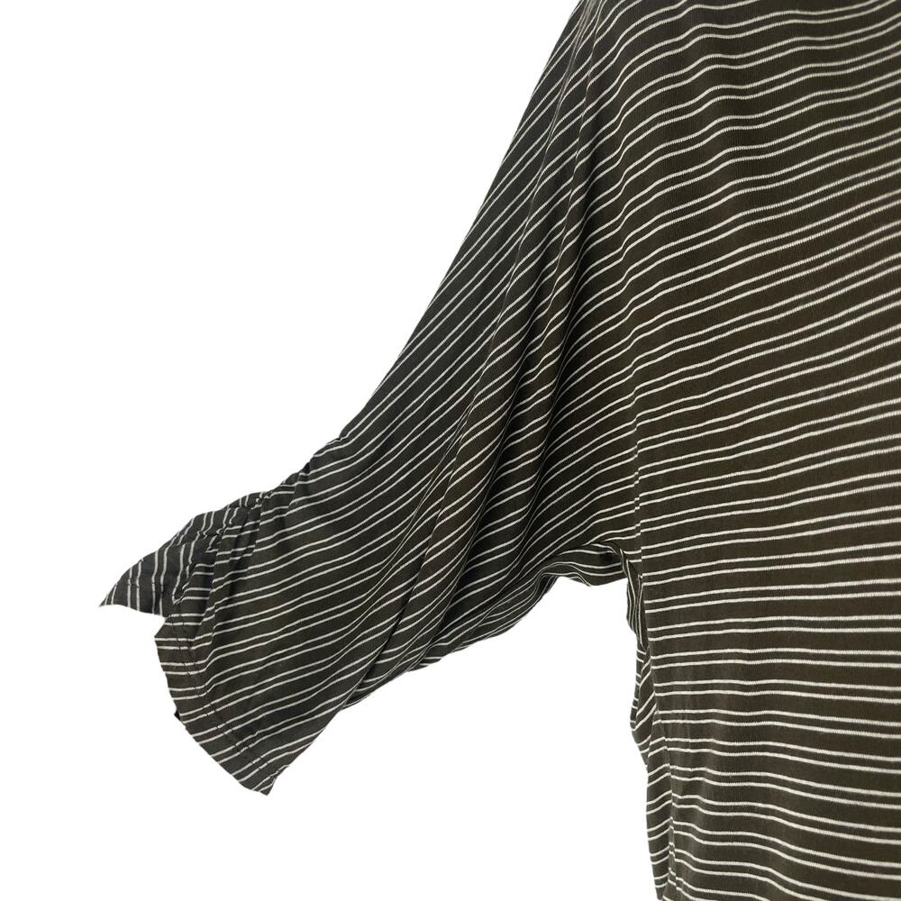 Soft Joie 3/4 Dolman Sleeves V Neck Striped Casual Top Green Size XS - Picture 5 of 8